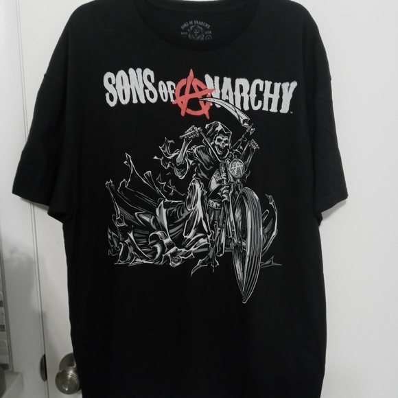Sons Of Anarchy Road Gear Grim Reaper Biker Short Sleeve T Shirt XL - Picture 3 of 6